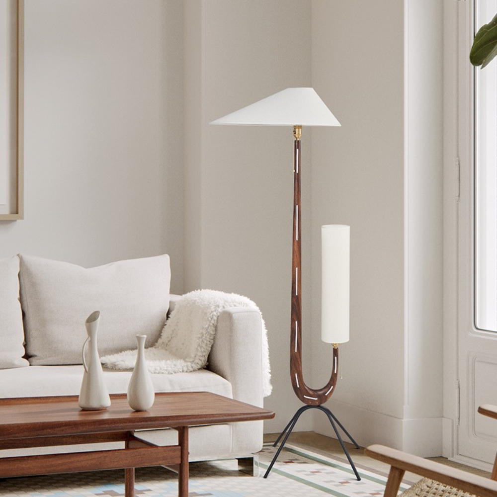 Double best sale floor lamp