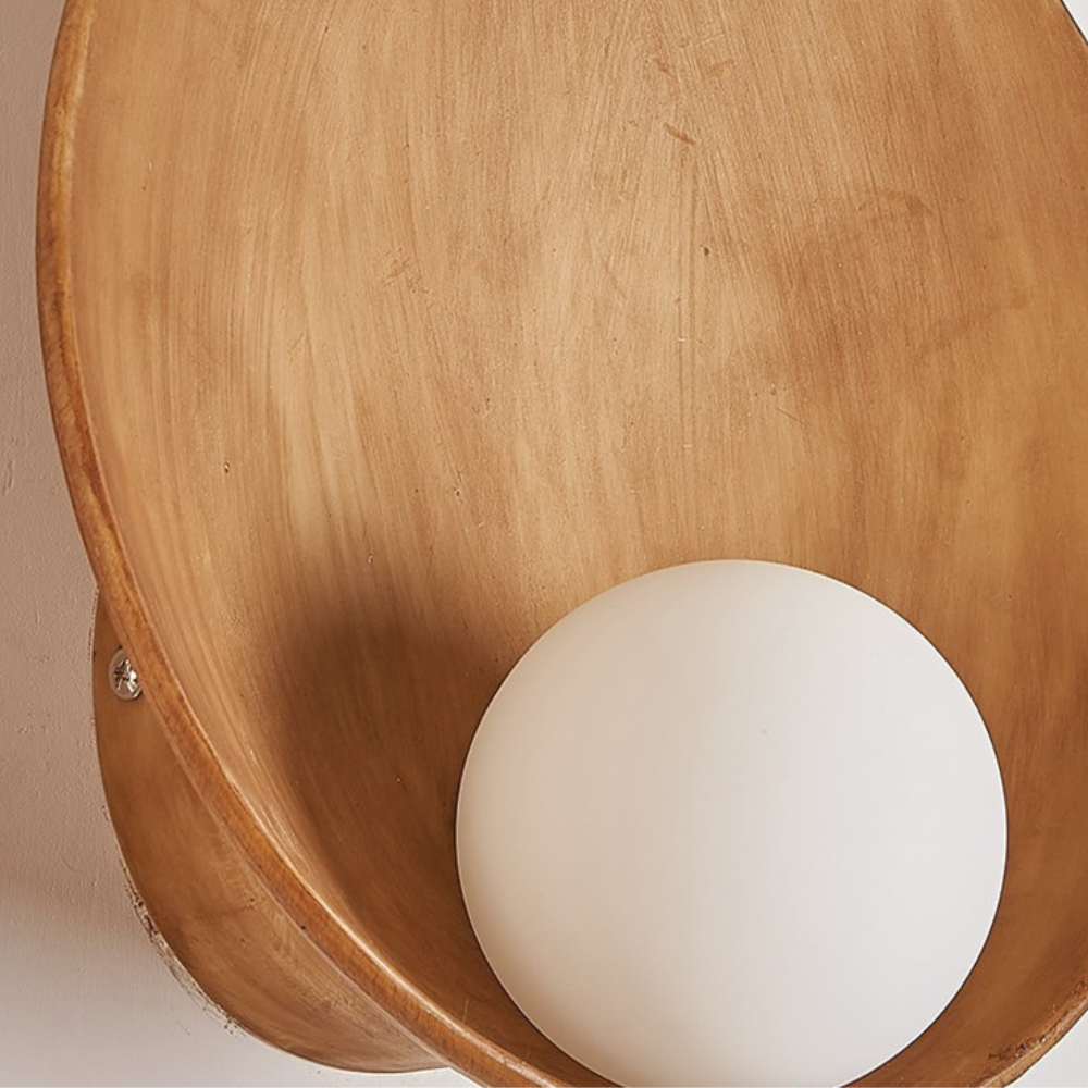 Brown Japandi Wall Light
