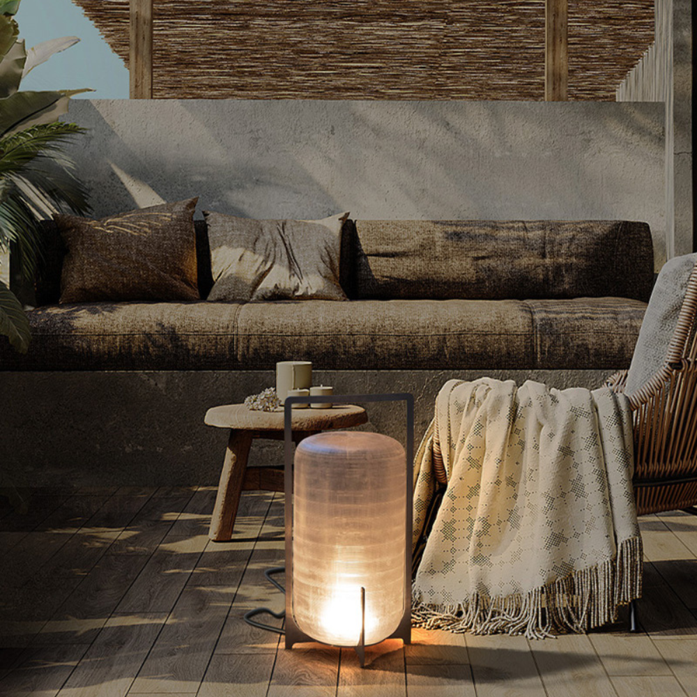 Japandi Glass Floor Lamp