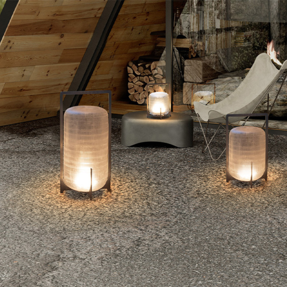 Japandi Glass Floor Lamp