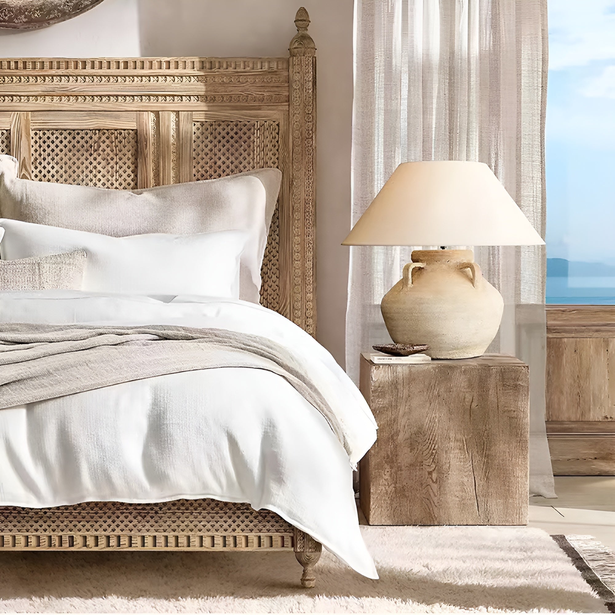 Jar Shaped Japandi Table Lamp