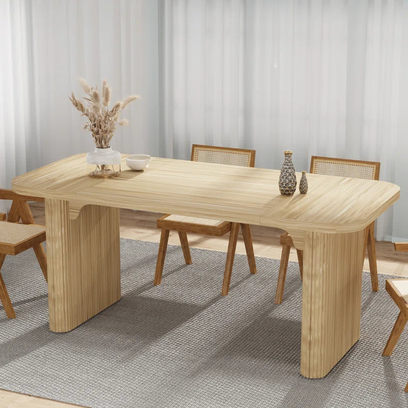 Japandi Rectangular Oak Dining Table