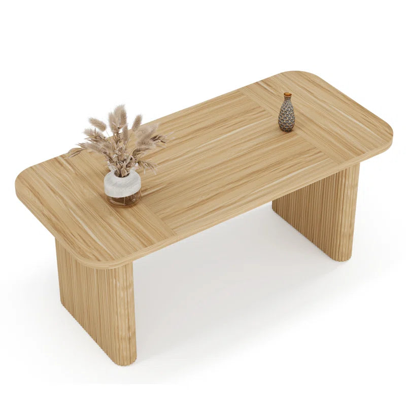 Japandi Rectangular Oak Dining Table