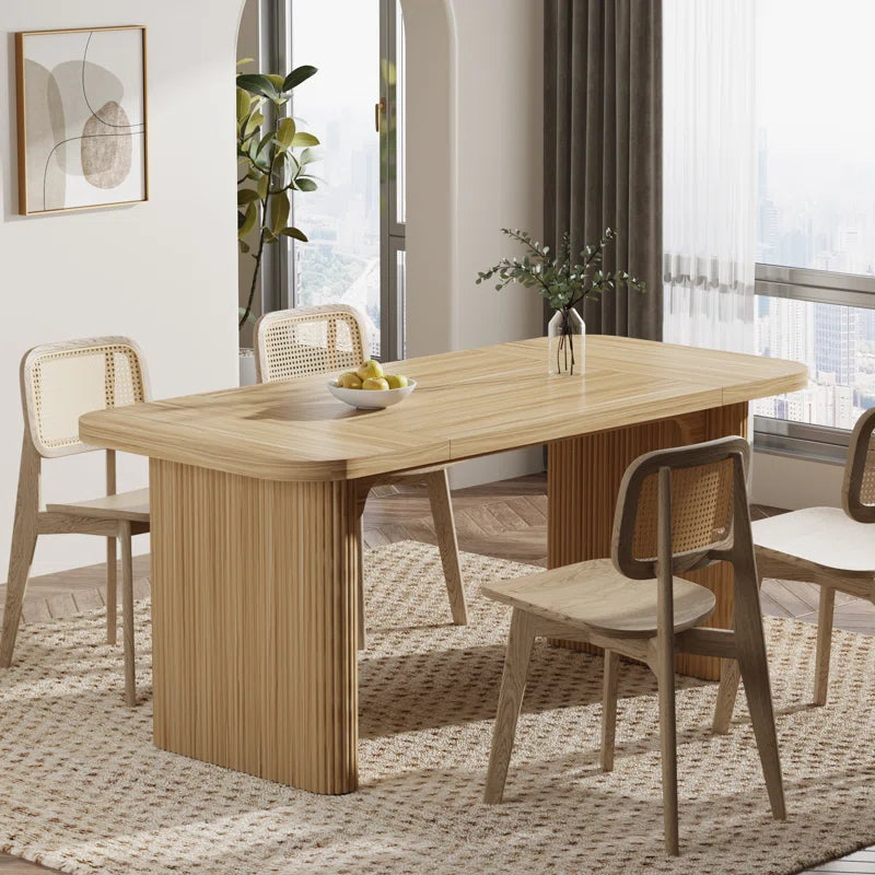 Japandi Rectangular Oak Dining Table