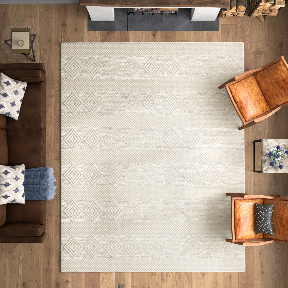 Japandi Flatweave Wool Rug - Latrissa – view 3