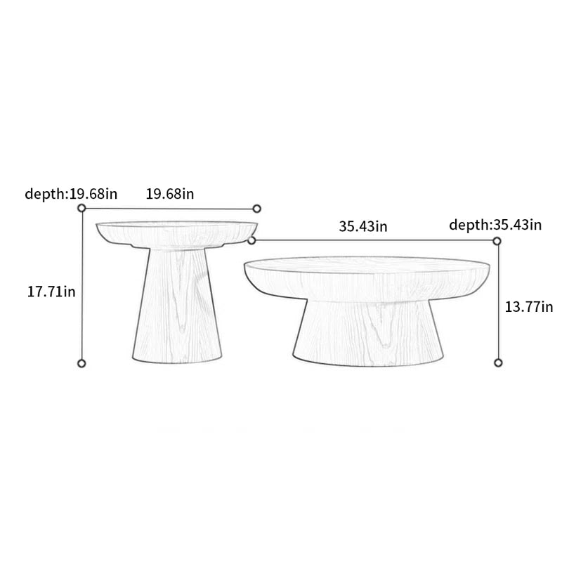 Japandi Double Coffee Table