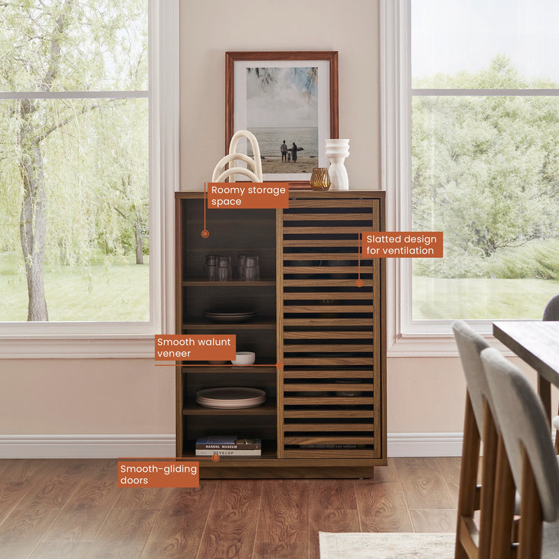 Japandi Walnut Cabinet