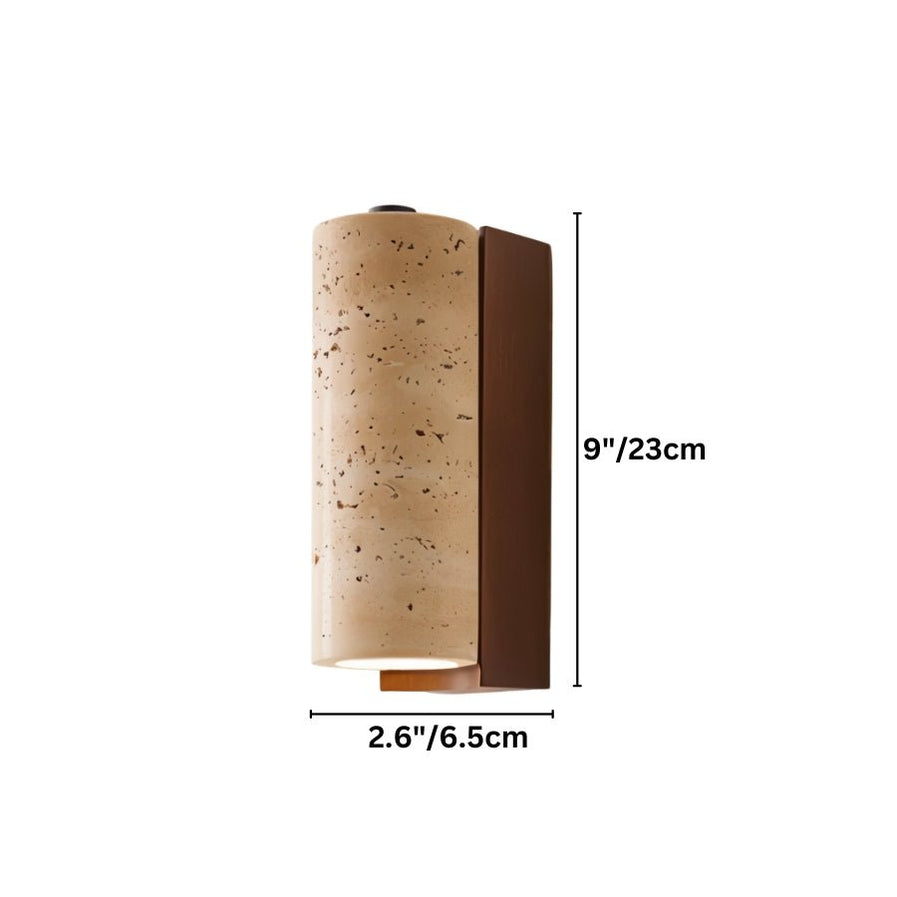 Japandi Travertine Wall Lamp With Arched Cut – Lurma
