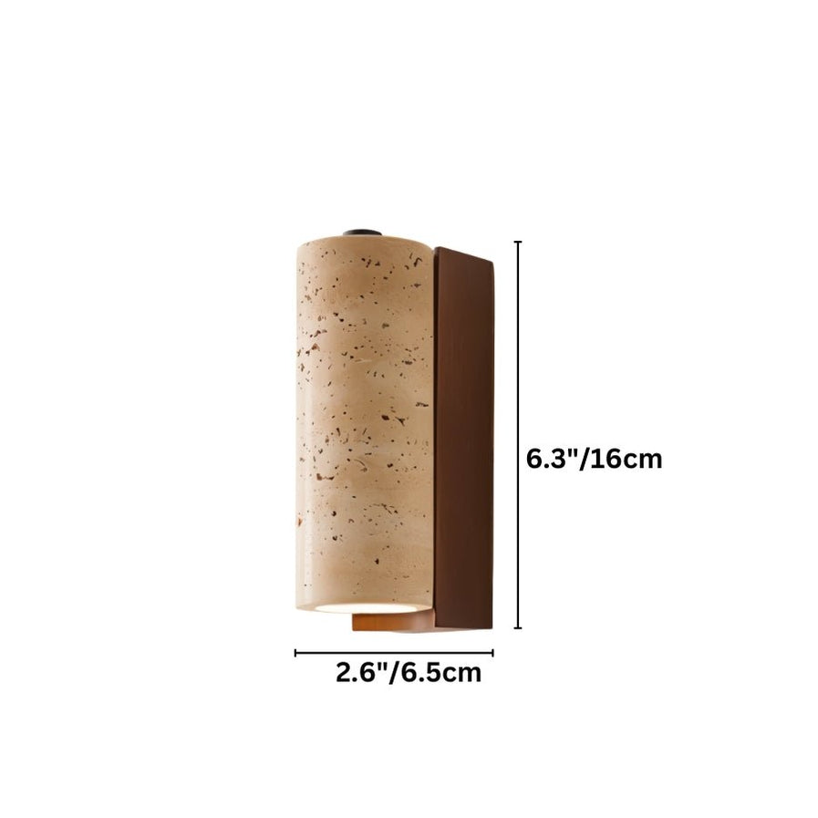 Japandi Travertine Wall Lamp With Arched Cut – Lurma