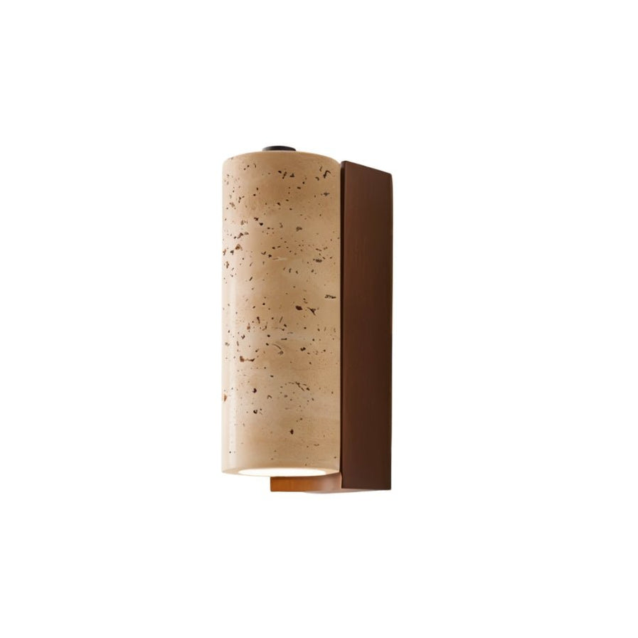Japandi Travertine Wall Lamp With Arched Cut – Lurma