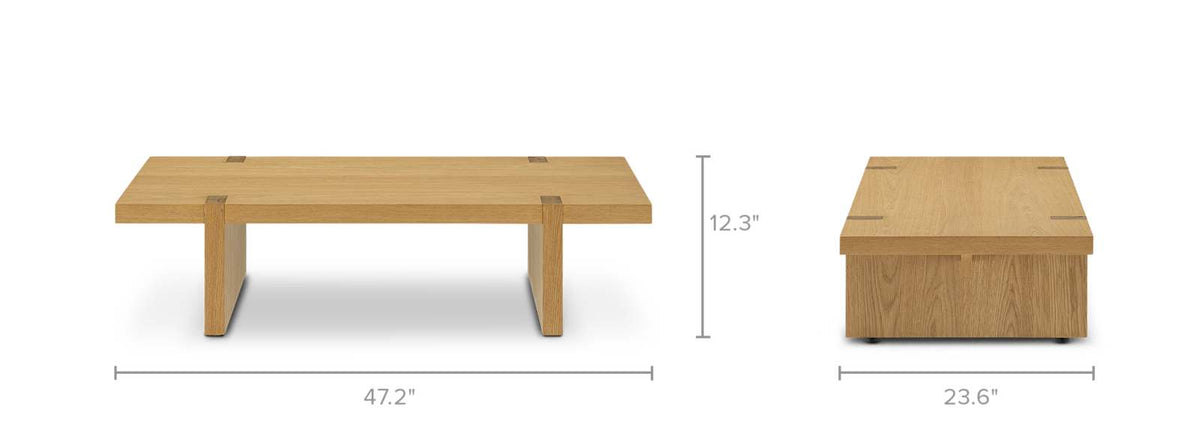 Japandi Low Oak Coffee Table - Mori – view 4