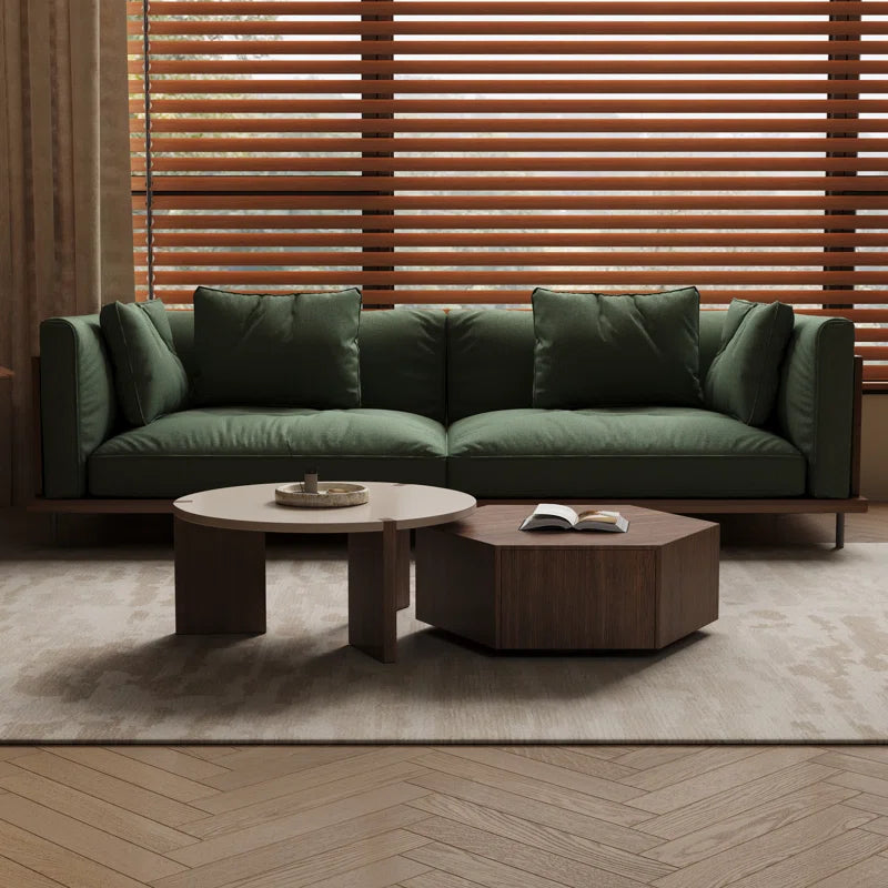 Wood Nesting Coffee Table with Drawer - Pompilie