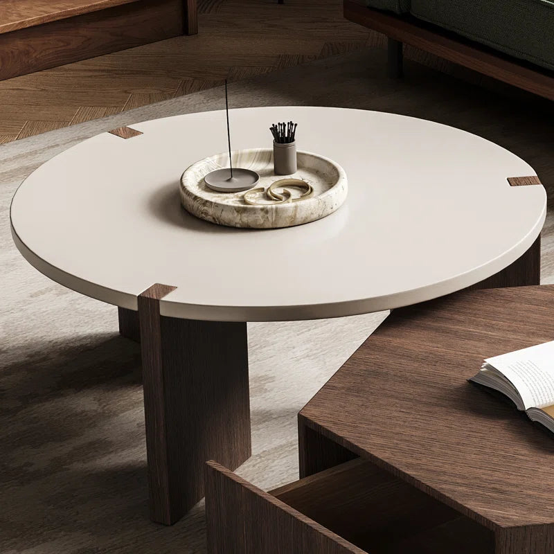 Wood Nesting Coffee Table with Drawer - Pompilie