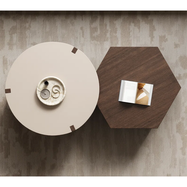 Wood Nesting Coffee Table with Drawer - Pompilie
