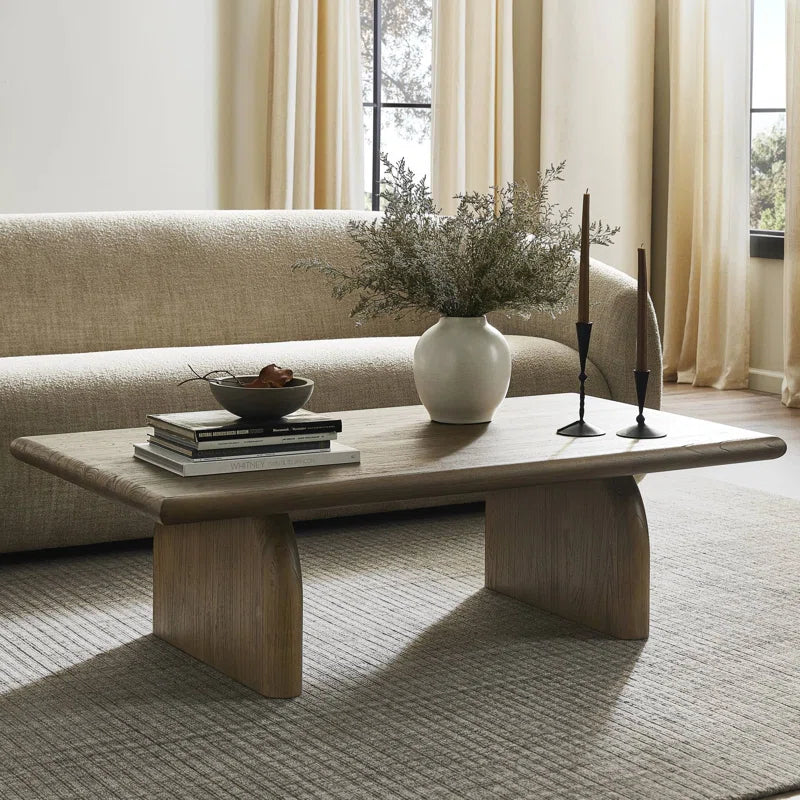 Rounded Edges Japandi Coffee Table