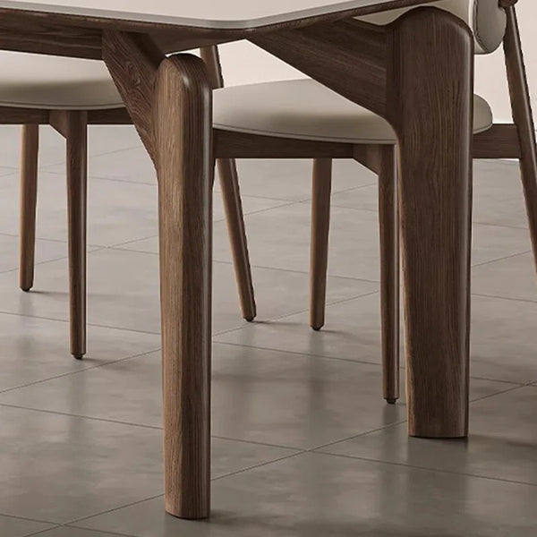 Light Wood & Cream Fabric Japandi Dining Set – Shelisa