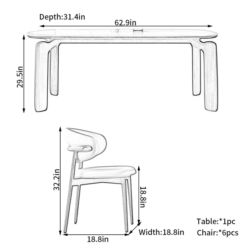 Light Wood & Cream Fabric Japandi Dining Set – Shelisa
