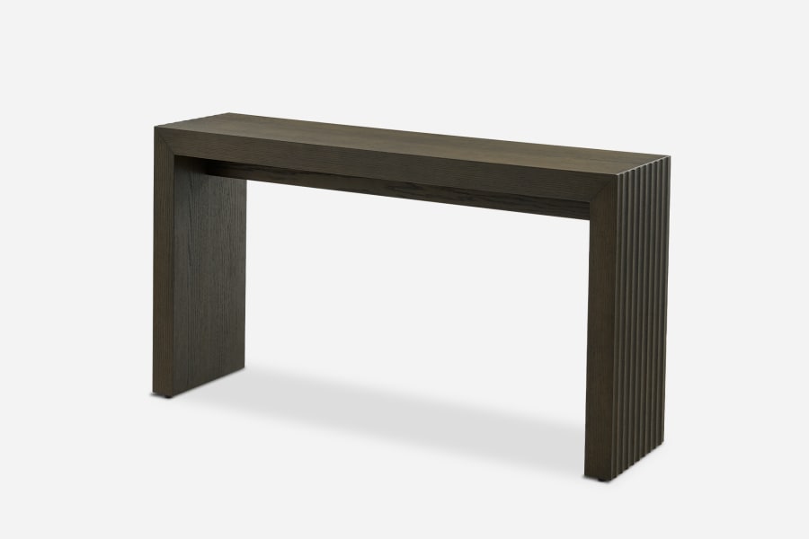 Japandi Black Wood Console Table