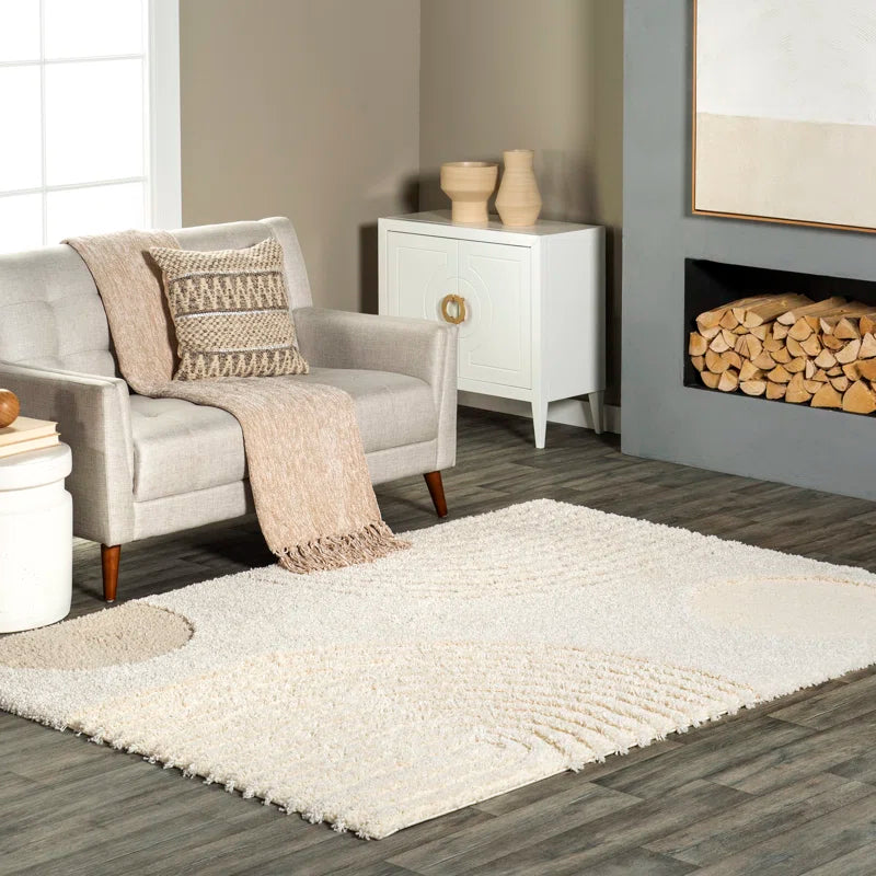 Japandi Abstract Shag Rug