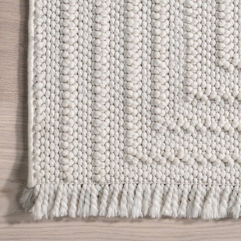 Japandi Geometric Woven Rug