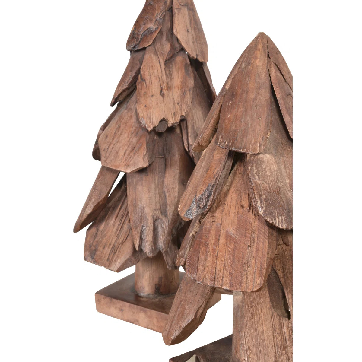 Layered teak wood detail