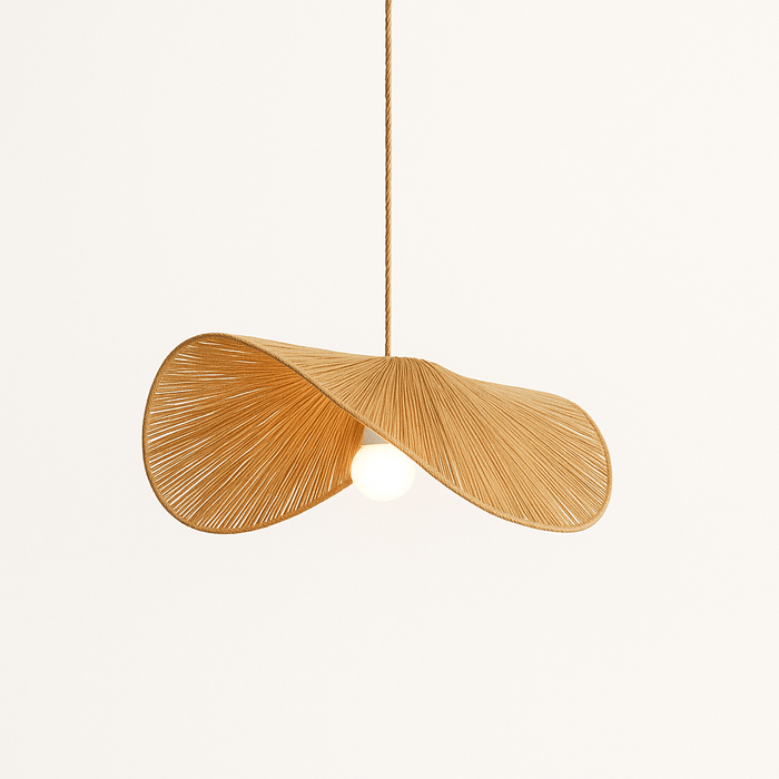 Japandi Curved Stone Pendant Light – Asalu