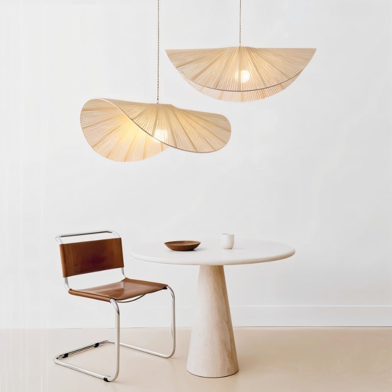 Japandi Curved Stone Pendant Light – Asalu