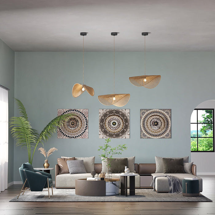 Japandi Curved Stone Pendant Light – Asalu