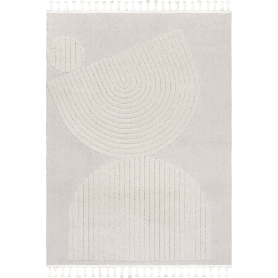 Japandi Arc Tasseled Rug