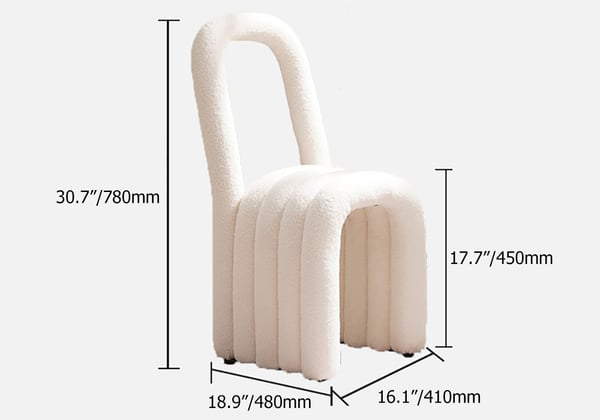 Japandi White Modern Chair (x2)