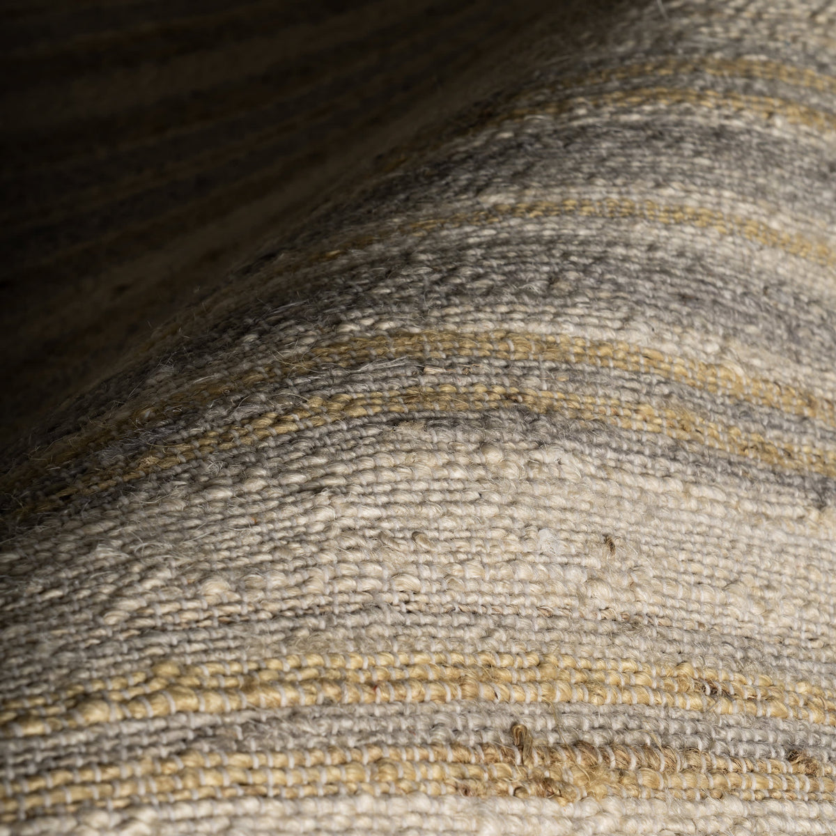 Japandi Striped Handwoven Jute Rug - Marn – view 4