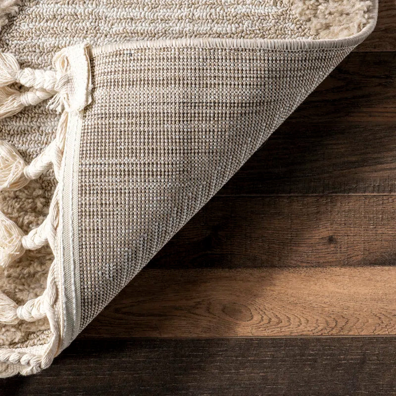 Japandi Diamond Tassel Rug
