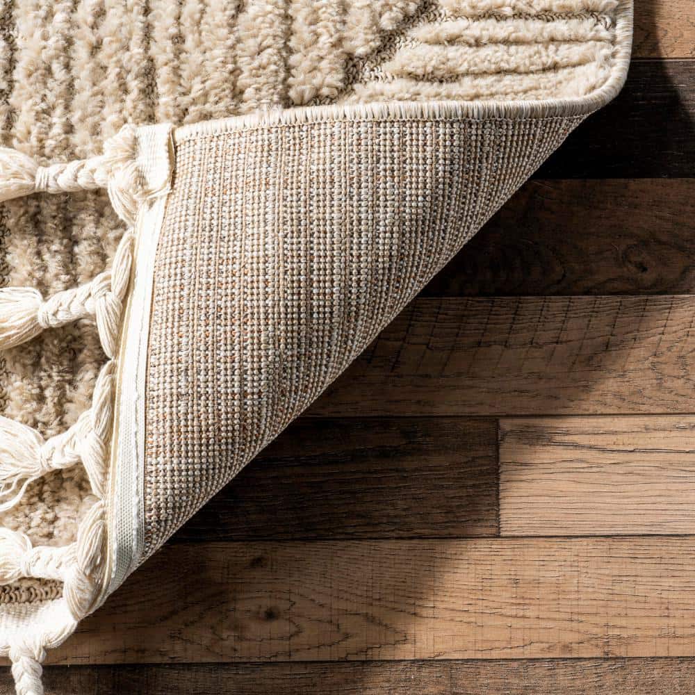 Japandi Beige Tiled Trellis Rug