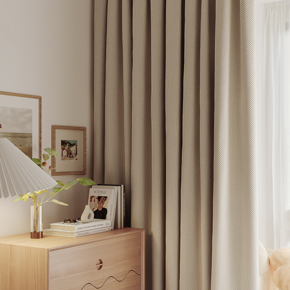 Tan curtains top