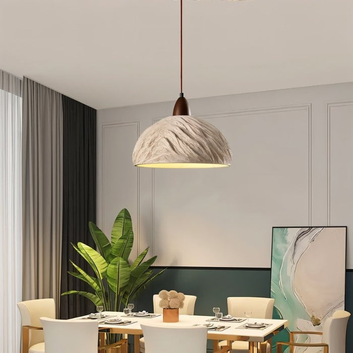 Japandi Fluted Ceramic Pendant Light – Belmo