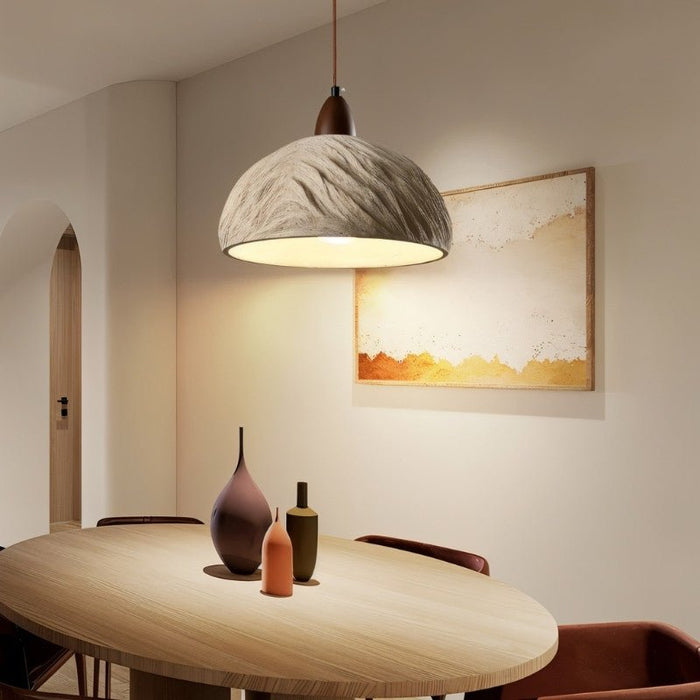 Japandi Fluted Ceramic Pendant Light – Belmo