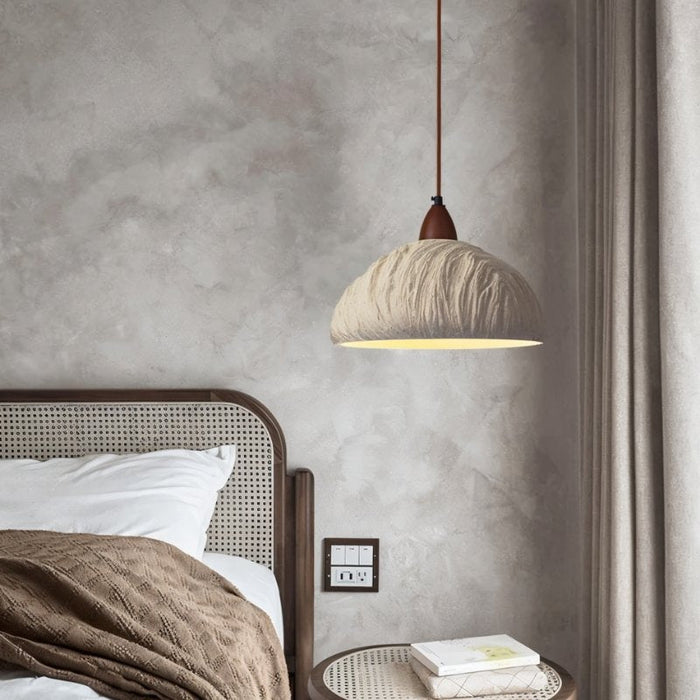 Japandi Fluted Ceramic Pendant Light – Belmo