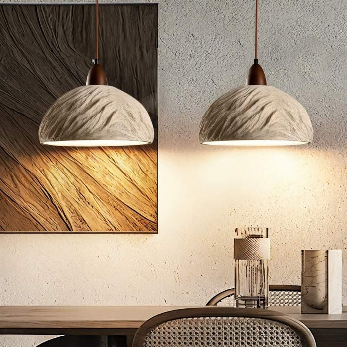 Japandi Fluted Ceramic Pendant Light – Belmo