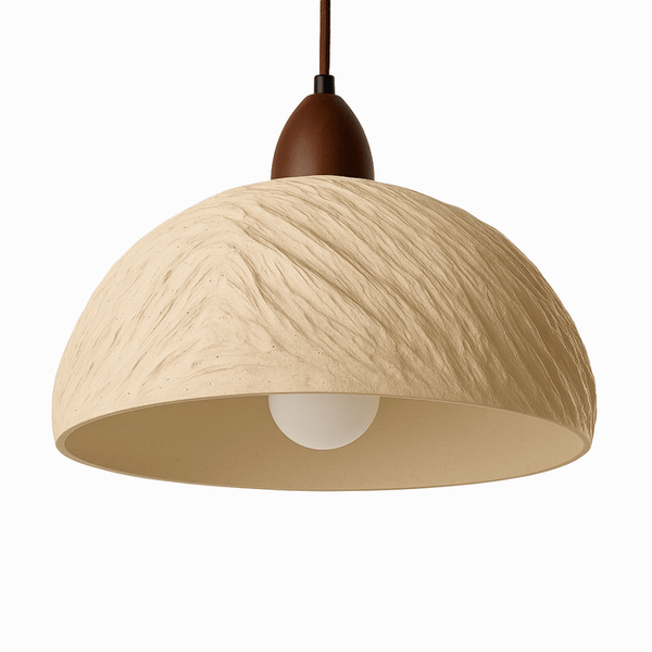 Japandi Fluted Ceramic Pendant Light – Belmo