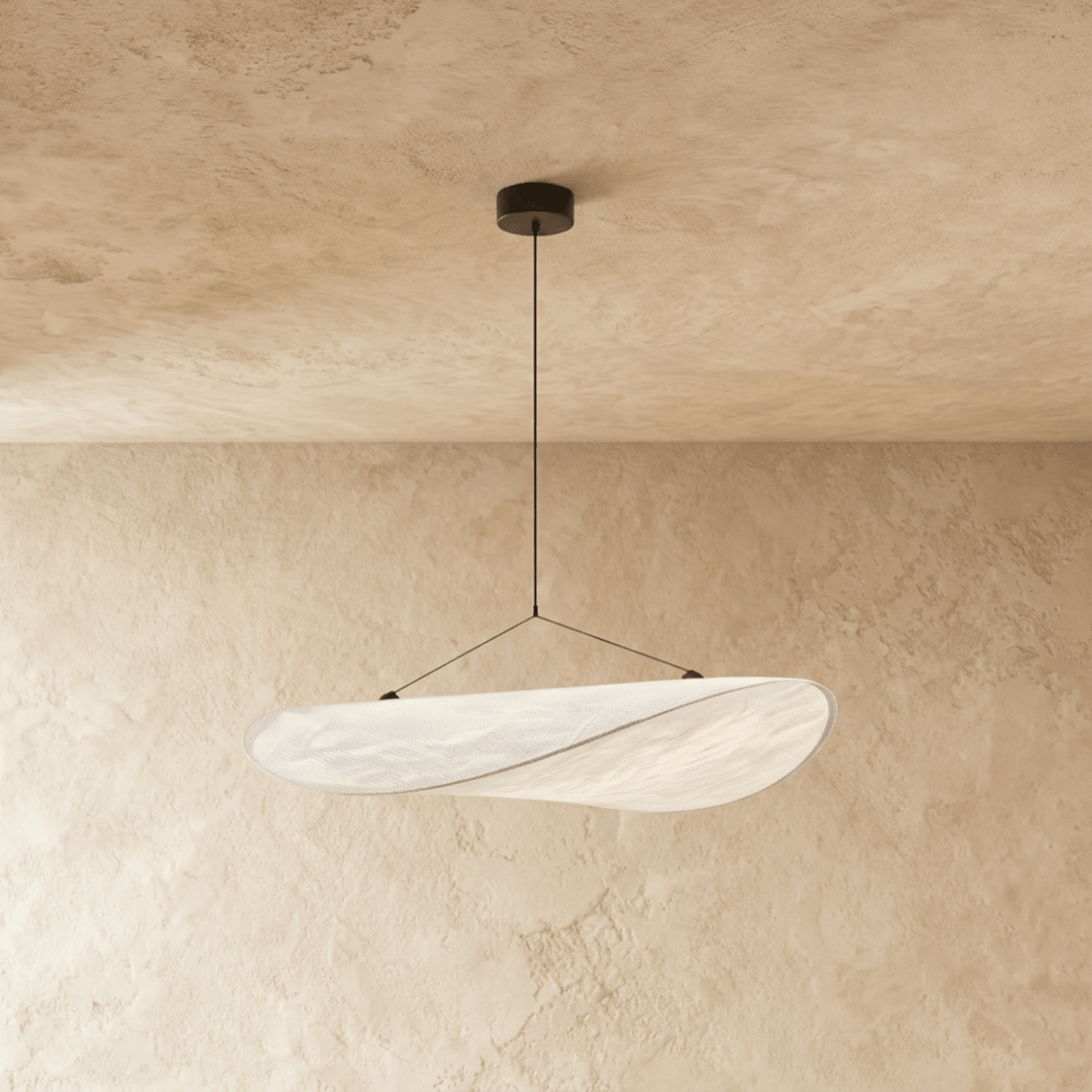 Japandi Cloud Paper-Look Pendant Light - Candila