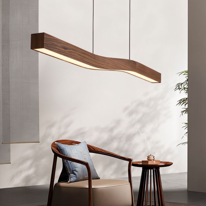 Japandi Organic Curved Pendant Light – Canyen
