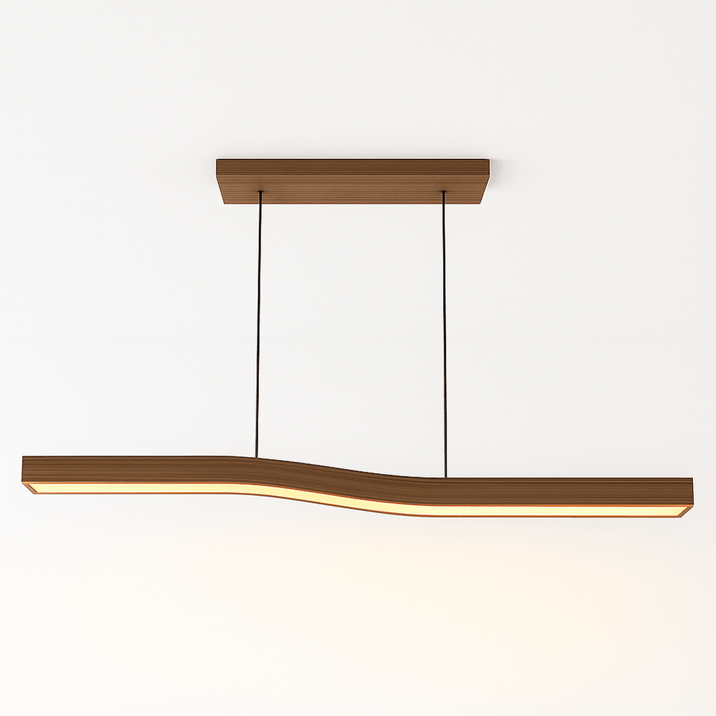Japandi Organic Curved Pendant Light – Canyen