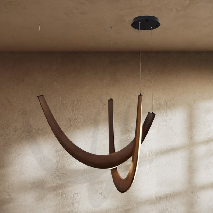 Japandi Vertical Tube Brass Chandelier – Chime