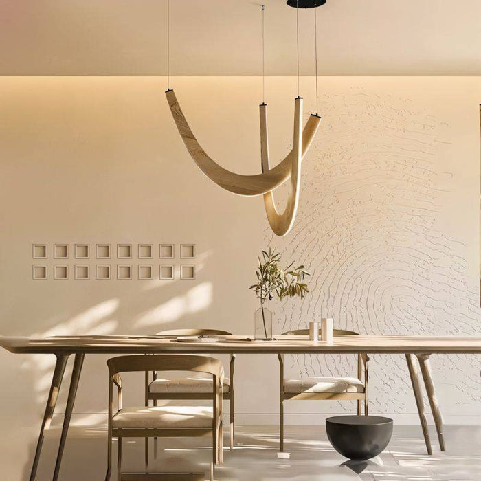 Japandi Vertical Tube Brass Chandelier – Chime
