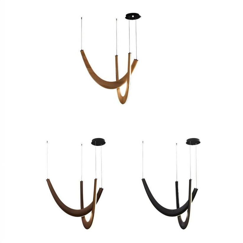 Japandi Vertical Tube Brass Chandelier – Chime