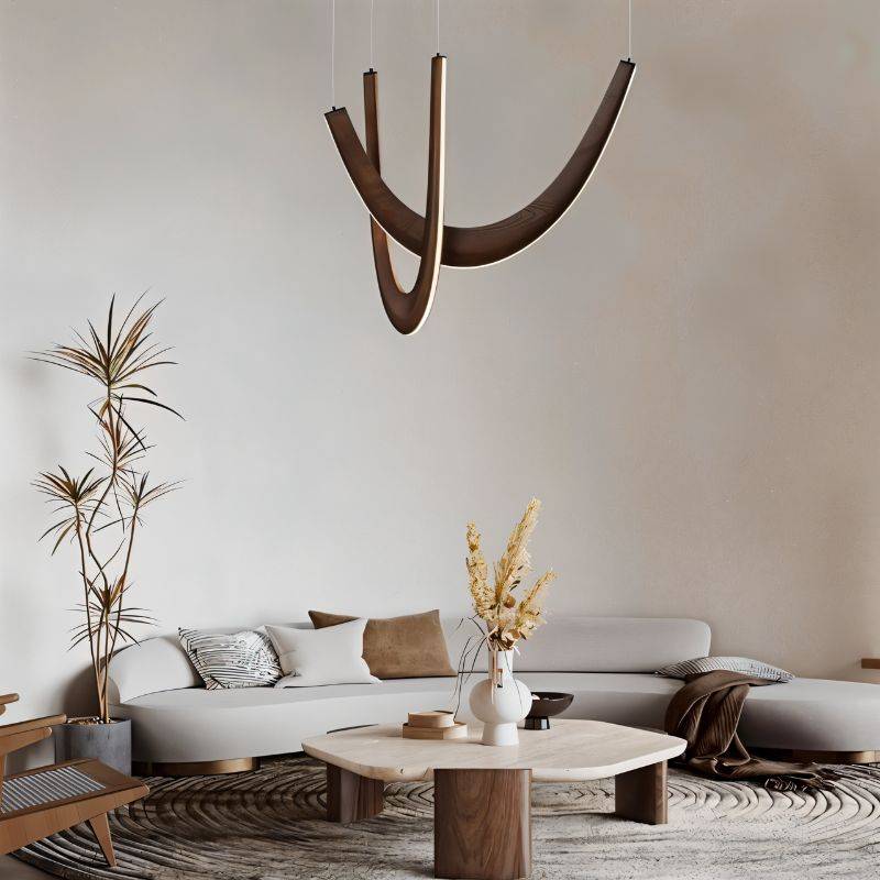 Japandi Vertical Tube Brass Chandelier – Chime