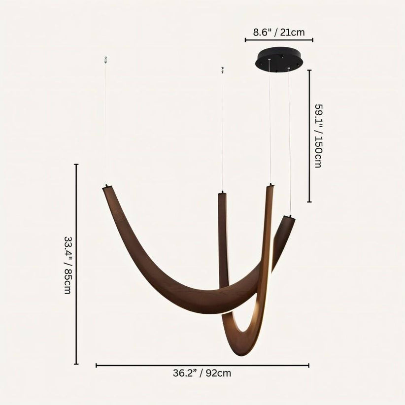 Japandi Vertical Tube Brass Chandelier – Chime
