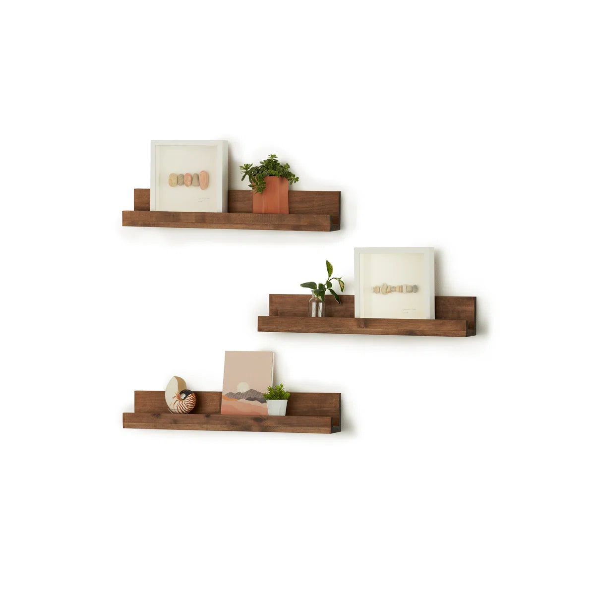 Drakestone ledges styled with frames and plants