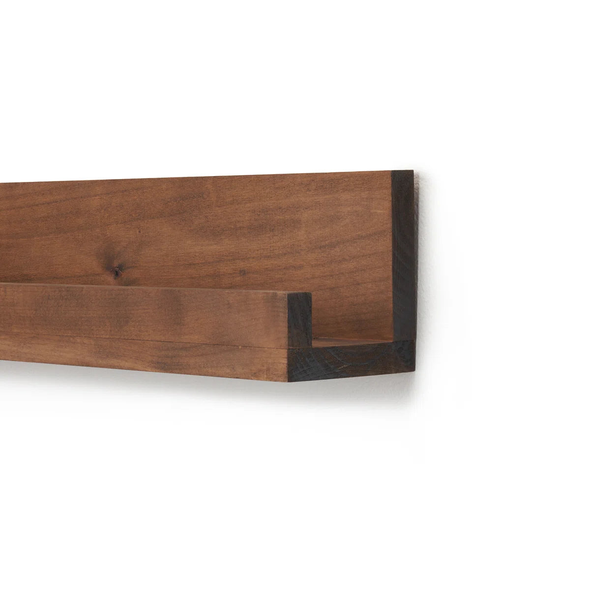 Close-up of the ledge lip and wood finish