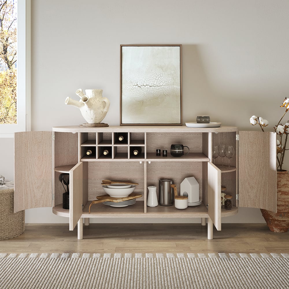 Japandi Tall Credenza